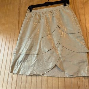 Anthropologie/ & Edme & Esyllte  tan & gold skirt